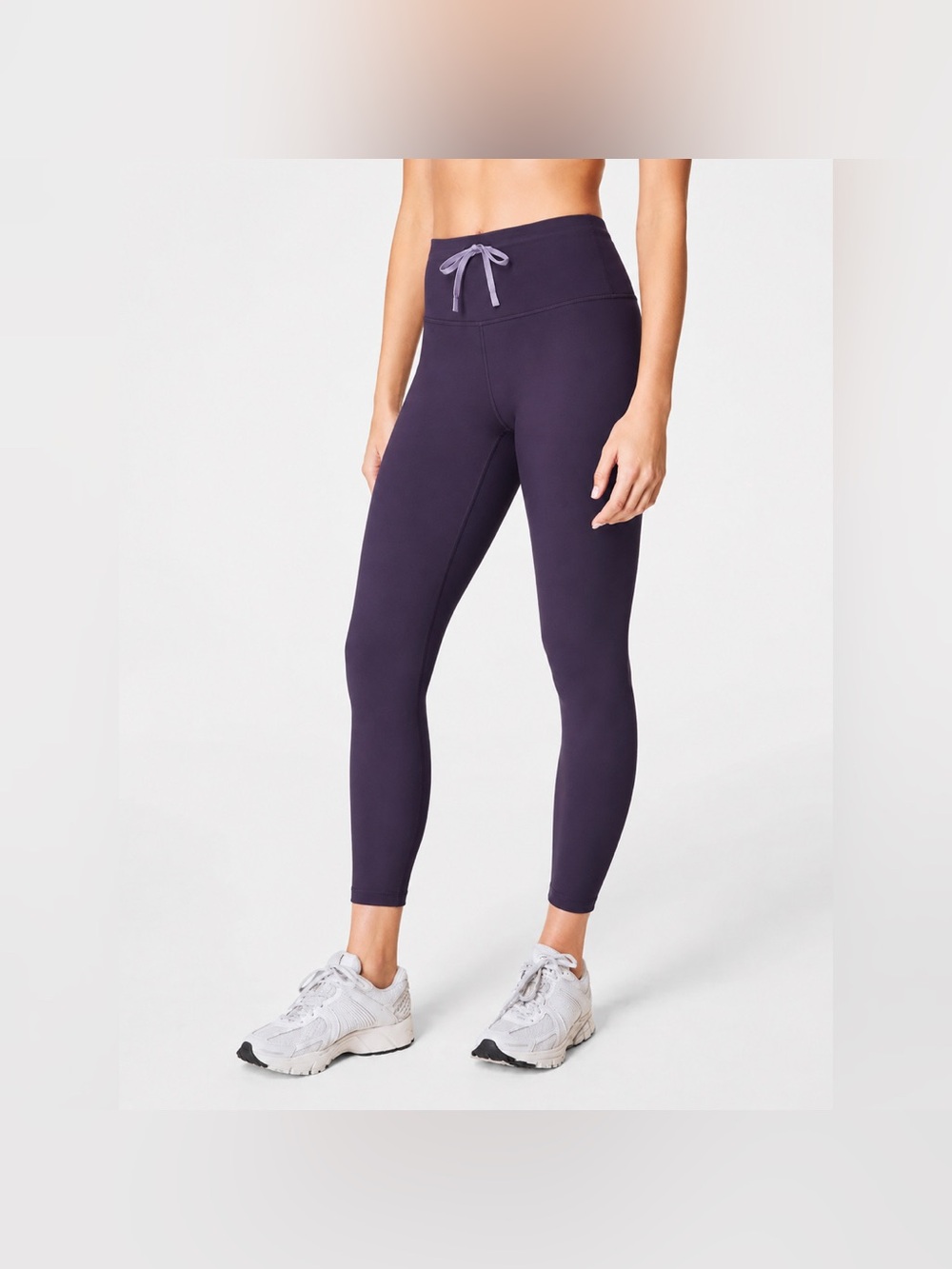 Bloomingdale’s Aqua dark purple leggings with drawstring